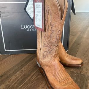 New 6.5 Lucchese Savannah Women’s Tan Goat Leather
